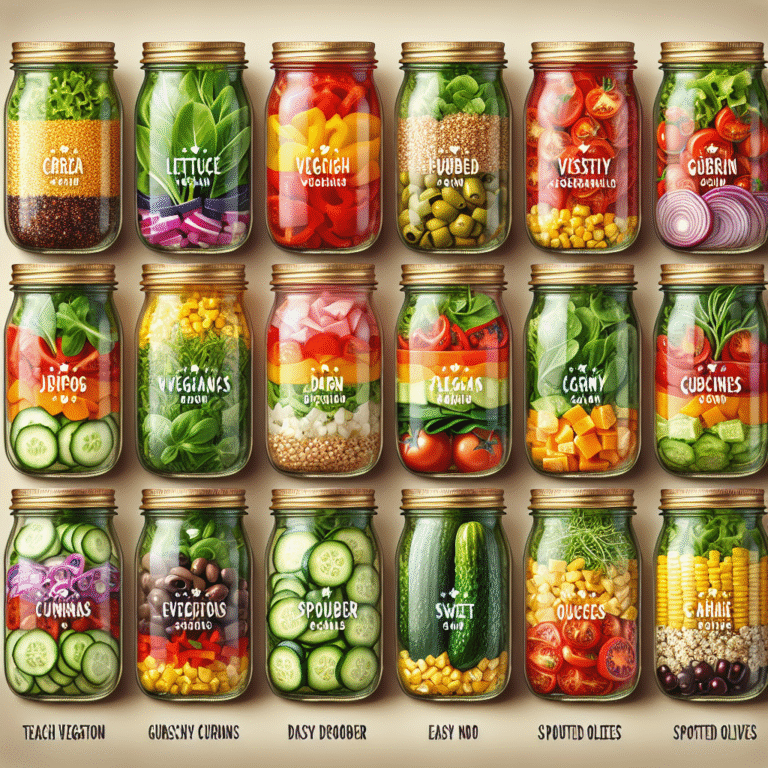 easy and healthy mason jar vegan salads