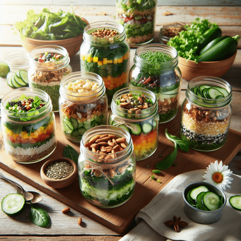 easy mason jar vegan salads